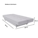 Ver mais imagens de Sofá Cama 3 Lugares Casal Reclinável Suede com Almofadas Cinza