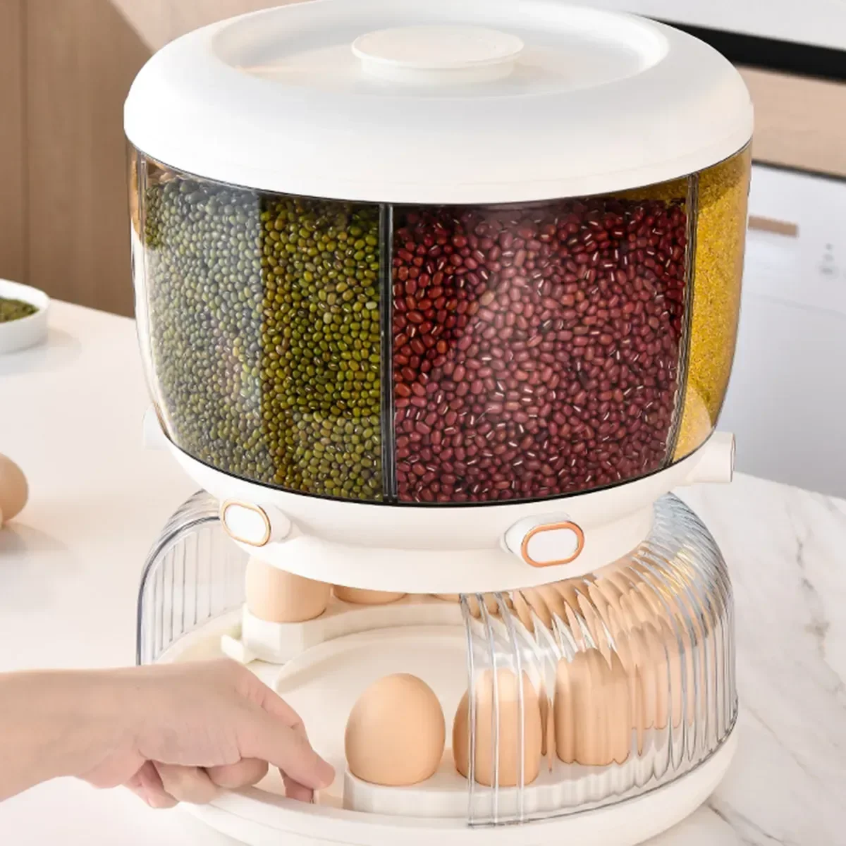 Ver imagem 5 de Dispenser Giratorios Grãos com Divisória para Ovos Snh44 Snel Home