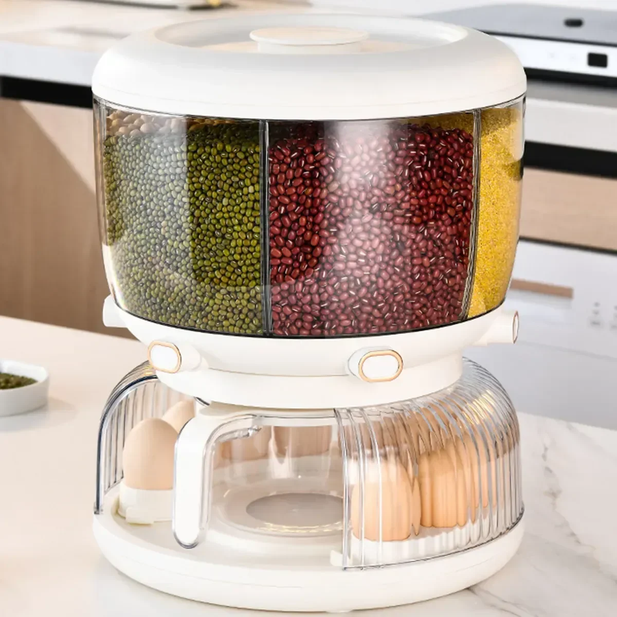 Ver mais imagens de Dispenser Giratorios Grãos com Divisória para Ovos Snh44 Snel Home