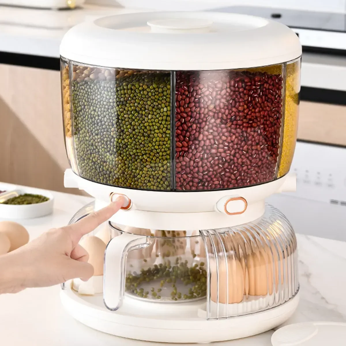 Ver imagem 2 de Dispenser Giratorios Grãos com Divisória para Ovos Snh44 Snel Home