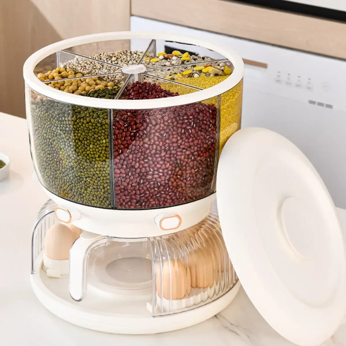 Dispenser Giratorios Grãos com Divisória para Ovos Snh44 Snel Home - 9
