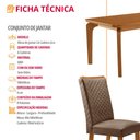 Ver imagem 7 de Mesa de Jantar Liz 180cm Tampo MDF Canto Copo Laminado com 6 Cadeiras Lira