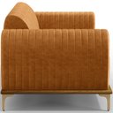 Ver imagem 6 de Sofá 3 Lugares para Sala de Estar Molino 210cm D02 Base Castanho Pés D'ouro Couríssimo Whisky B-90 -