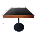 Ver imagem 2 de Mesa Café Bar em Mdf e Madeira Maciça 65cm X 65cm