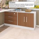 Ver imagem 6 de Cômoda com Penteadeira com 3 Gavetas e 2 Portas American Branco/com Freijó