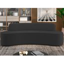 Ver imagem 2 de Sofá 4 Lugares Sala de Estar Cancún D02 Veludo Preto 280 cm C-300 - Lyam Decor