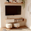 Ver imagem 1 de Rack Suspenso Tower 136cm para TV Byhouse