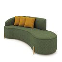 Ver imagem 2 de Sofá 2 Lugares Orgânico 220cm Morgan Pé Ferro Dourado Napoli Verde/amarelo D03 - D'rossi