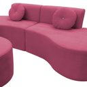 Ver mais imagens de Sofá Modular Orgânico Monterrey 260cm + Puff Veludo Rosa