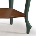 Ver imagem 4 de Aparador para Sala com Pés Luis Xv Gaveta e Prateleira 1019p Linz Móveis - Verde Musgo/imbuia