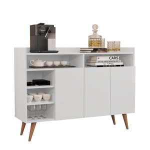 Buffet Aparador 3 Portas Nichos Retro Celta - Giga - Branco
