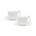 Ver imagem 1 de Conjunto 2 Xícaras de Chá de Cerâmica com Pires Colibri Branco 170ml Wolff