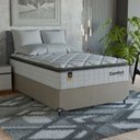 Ver imagem 1 de Cama Box Viúva + Colchão Comfort Class Pillow Top 128x188 Branco/suede Bege