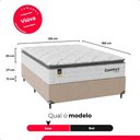 Ver imagem 4 de Cama Box Viúva + Colchão Comfort Class Pillow Top 128x188 Branco/suede Bege