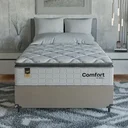 Ver imagem 6 de Cama Box Viúva + Colchão Comfort Class Pillow Top 128x188 Branco/suede Bege