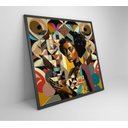 Ver imagem 2 de Quadro Decorativo Ilustração Afro Feminino Decor&quadros Art032 80x80 Cm Vidro Impresso