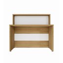 Ver imagem 5 de Balcão Atendimento Recepção Alto 90 Cm Escritório F5 Office Cor:macadâmia com Branco