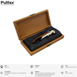 Saca Rolha Pulltex Clickcut Estampado C/ Caixa Especial Gift:wood - 3