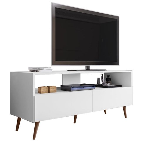 Rack Bancada para Tv Sala de Estar 136cm Serena M05 Branco - Inoviza