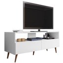 Ver imagem 1 de Rack Bancada para Tv Sala de Estar 136cm Serena M05 Branco - Inoviza