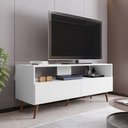 Ver imagem 2 de Rack Bancada para Tv Sala de Estar 136cm Serena M05 Branco - Inoviza