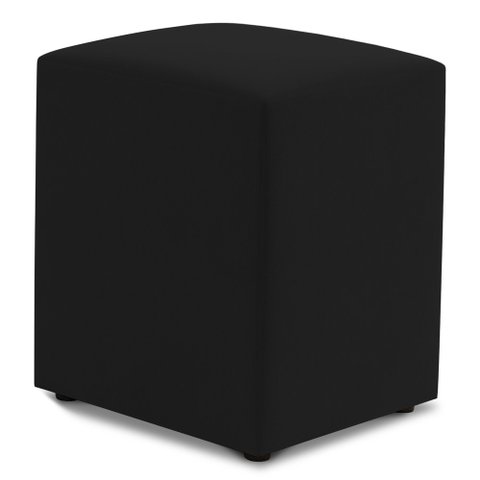 Puff Decorativo Sala de Estar Quadrado 36x47cm Suede Preto - Desk Design