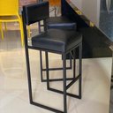 Ver imagem 4 de Kit 3 Banqueta Banco Estilo Industrial para Balcão Moderna Preto