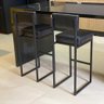 Kit 3 Banqueta Banco Estilo Industrial para Balcão Moderna Preto - 6