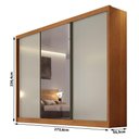 Ver imagem 3 de Guarda Roupa Casal Lôgan Plus 3 Portas 1 com Espelho 6 Gavetas Cinamomo Fendi - Novo Horizonte