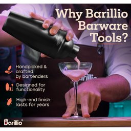 Barillio: Conjunto de 23 Peças para Bartender - Preto - 3