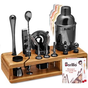 Barillio: Conjunto de 23 Peças para Bartender - Preto