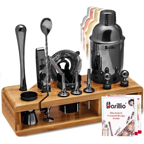 Barillio: Conjunto de 23 Peças para Bartender - Preto