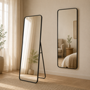 Ver imagem 3 de Kit 2 Espelho Decorativo de Chão 160x50cm com Moldura em Metal Estilo Moderno para Quartos e Salas m