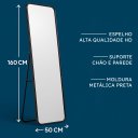 Ver imagem 2 de Kit 2 Espelho Decorativo de Chão 160x50cm com Moldura em Metal Estilo Moderno para Quartos e Salas m