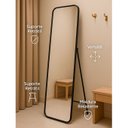Ver imagem 4 de Kit 2 Espelho Decorativo de Chão 160x50cm com Moldura em Metal Estilo Moderno para Quartos e Salas m