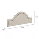 Ver imagem 3 de Cabeceira Casal Luxo 140X60 Off White Tachas Fumê