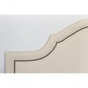 Ver imagem 4 de Cabeceira Casal Luxo 140X60 Off White Tachas Fumê