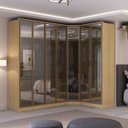 Ver imagem 1 de Roupeiro Modulado Ravi Mdf 243,5x232,2cm 7 Portas Reflecta Olmo 1110
