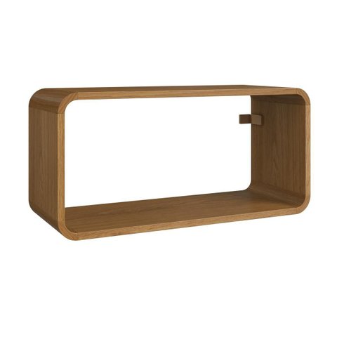 Nicho Duplo Linha Curve 62,5X24cm Carvalho Xingu