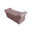 Ver imagem 3 de Conjunto Cabeceira Geovana e Recamier Veneza Baú King 195 Cm Suede Rose - Incasa Decor