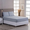 Ver imagem 3 de Jogo de Cama Lençol Sereno Casal em Malha Algodão Cinza 100% Algodão