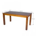 Ver imagem 2 de Mesa em Madeira Maciça Retangular 6 Lugares Milão