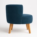 Ver imagem 7 de Kit 2 Poltronas para Sala Pequena Base em Madeira Suporta 120 Kg Tecido Veludo Premium