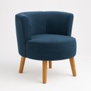 Ver imagem 5 de Kit 2 Poltronas para Sala Pequena Base em Madeira Suporta 120 Kg Tecido Veludo Premium