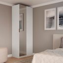 Ver imagem 1 de Guarda Roupa de Canto Reto Modular com Espelho Altezza Belmax:branco