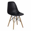 Ver imagem 2 de Kit 4 Cadeiras Charles Eames Eiffel Wood Design - Preta