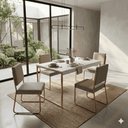 Ver imagem 1 de Conjunto de Jantar Nero Industrial 110x70 cm com Cadeiras Saki Klm Store