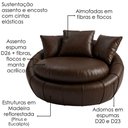 Ver imagem 5 de Poltrona Decorativa Safira Base Giratoria Courino Tcs 721 Moll