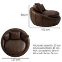 Ver imagem 3 de Poltrona Decorativa Safira Base Giratoria Courino Tcs 721 Moll
