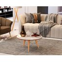 Ver imagem 1 de Mesa Mesinha Centro Dubai Off White/freijó